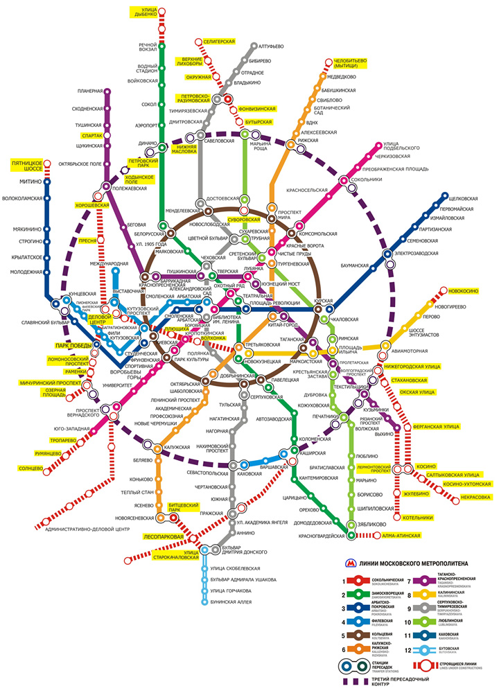 схема развития московское метро